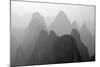 China , Guangxi , Mysterious Mountains in Yangshuo Region, China.-Andrea Pozzi-Mounted Photographic Print