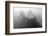 China , Guangxi , Mysterious Mountains in Yangshuo Region, China.-Andrea Pozzi-Framed Photographic Print