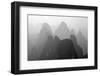 China , Guangxi , Mysterious Mountains in Yangshuo Region, China.-Andrea Pozzi-Framed Photographic Print