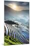 China, Guangxi Province, Longsheng, Long Ji rice terrace filled with water in the morning with Tian-Maurizio Rellini-Mounted Photographic Print