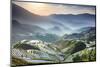 China, Guangxi Province, Longsheng, Long Ji rice terrace filled with water in the morning with Tian-Maurizio Rellini-Mounted Photographic Print