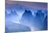 China, Guangxi province, Xingping village along River Li-Maurizio Rellini-Mounted Photographic Print