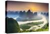 China, Guangxi province, Xingping village along River Li-Maurizio Rellini-Stretched Canvas