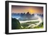 China, Guangxi province, Xingping village along River Li-Maurizio Rellini-Framed Photographic Print