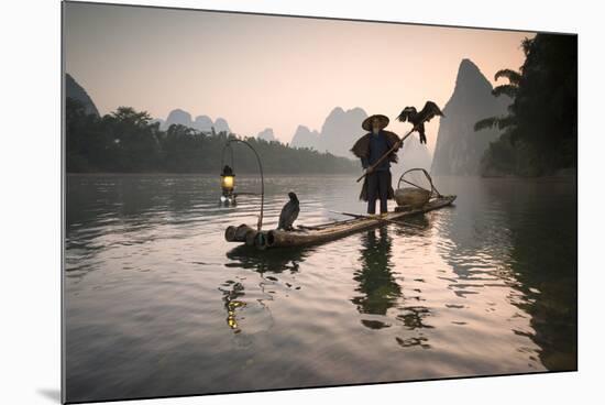 China, Guanxi, Yangshuo. Old Chinese Fisherman-Matteo Colombo-Mounted Photographic Print