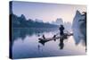 China, Guanxi, Yangshuo. Old Chinese Fisherman-Matteo Colombo-Stretched Canvas