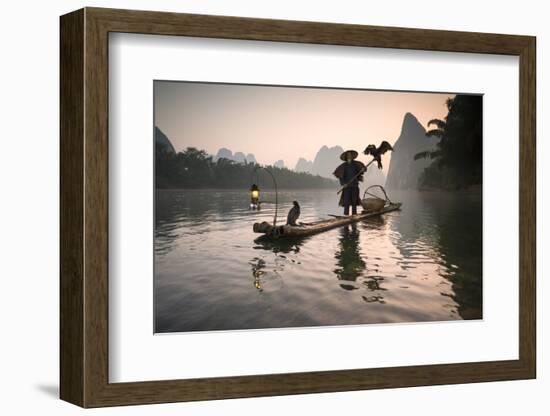 China, Guanxi, Yangshuo. Old Chinese Fisherman-Matteo Colombo-Framed Photographic Print