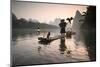 China, Guanxi, Yangshuo. Old Chinese Fisherman-Matteo Colombo-Mounted Premium Photographic Print