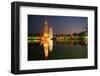 China, Guilin at Night, Double Pagoda 'Riyue Shuang Ta'-Catharina Lux-Framed Photographic Print