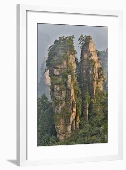 China, Hallelujah Mountains, Wulingyuan, Landscape and Many Peaks-Darrell Gulin-Framed Photographic Print