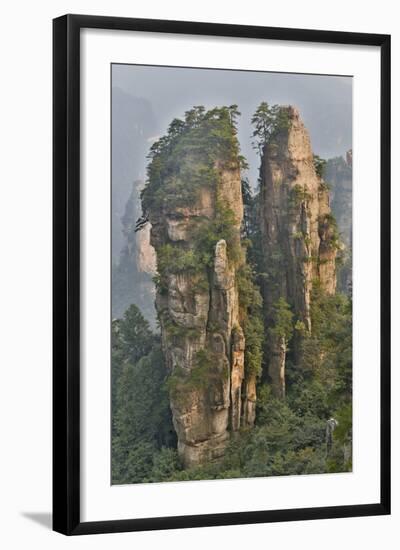 China, Hallelujah Mountains, Wulingyuan, Landscape and Many Peaks-Darrell Gulin-Framed Photographic Print