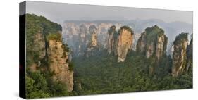 China, Hallelujah Mountains, Wulingyuan, Landscape and Many Peaks-Darrell Gulin-Stretched Canvas