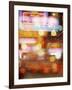 China, Hong Kong. Abstract of city lights at night.-Jaynes Gallery-Framed Photographic Print