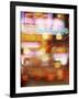 China, Hong Kong. Abstract of city lights at night.-Jaynes Gallery-Framed Photographic Print