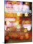 China, Hong Kong. Abstract of city lights at night.-Jaynes Gallery-Mounted Photographic Print