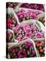 China, Hong Kong. Flower market.-Julie Eggers-Stretched Canvas