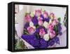 China, Hong Kong. Flower market.-Julie Eggers-Framed Stretched Canvas