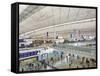 China, Hong Kong, Interior of Hong Kong International Airport-Steve Vidler-Framed Stretched Canvas