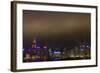China, Hong Kong, Night Laser Show on Hong Kong Waterfront-Terry Eggers-Framed Photographic Print