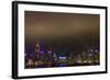 China, Hong Kong, Night Laser Show on Hong Kong Waterfront-Terry Eggers-Framed Photographic Print