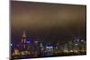China, Hong Kong, Night Laser Show on Hong Kong Waterfront-Terry Eggers-Mounted Photographic Print
