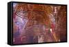 China, Hong Kong, Spiral Incense Sticks at Man Mo Temple-Terry Eggers-Framed Stretched Canvas