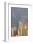 China, Hong Kong, View of Downtown Area from the Peak Viewing Area-Terry Eggers-Framed Photographic Print