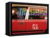 China, Hong Kong, Wan Chai, Nightlife Neon Reflected in a Hong Kong Taxi Window-Gavin Hellier-Framed Stretched Canvas