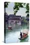 China, Hunan province, Fenghuang, riverside houses-Maurizio Rellini-Stretched Canvas