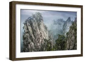 China, Hunan Province, Tianzi Mountains. Sunrise on mountain landscape.-Jaynes Gallery-Framed Photographic Print