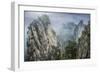 China, Hunan Province, Tianzi Mountains. Sunrise on mountain landscape.-Jaynes Gallery-Framed Photographic Print