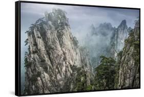 China, Hunan Province, Tianzi Mountains. Sunrise on mountain landscape.-Jaynes Gallery-Framed Stretched Canvas