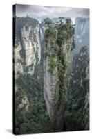 China, Hunan Province, Tianzi Mountains. Sunrise on mountain landscape.-Jaynes Gallery-Stretched Canvas