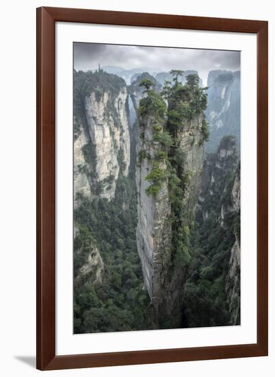 China, Hunan Province, Tianzi Mountains. Sunrise on mountain landscape.-Jaynes Gallery-Framed Photographic Print