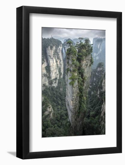 China, Hunan Province, Tianzi Mountains. Sunrise on mountain landscape.-Jaynes Gallery-Framed Photographic Print