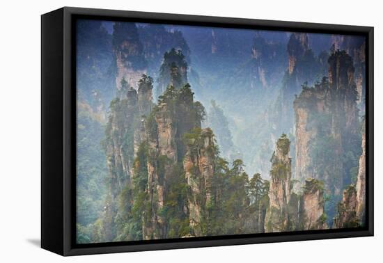 China, Hunan Province, Zhangjiajie National Forest Park-Tuul And Bruno Morandi-Framed Stretched Canvas