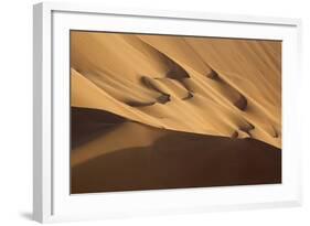 China, Inner Mongolia, Badain Jaran Desert. Desert scenic.-Ellen Anon-Framed Photographic Print