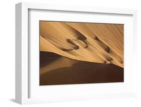 China, Inner Mongolia, Badain Jaran Desert. Desert scenic.-Ellen Anon-Framed Photographic Print