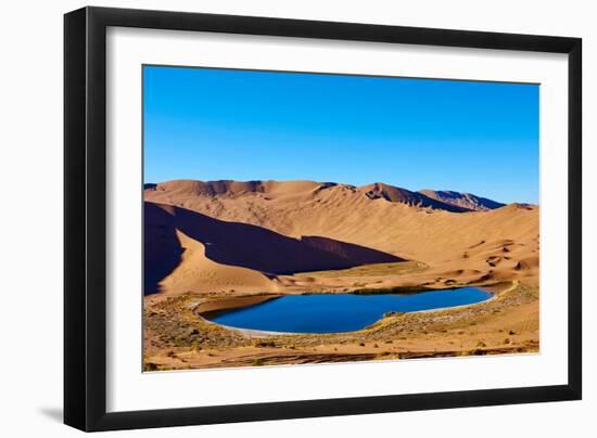 China, Inner Mongolia, Badain Jaran Desert, Gobi Desert-Tuul And Bruno Morandi-Framed Photographic Print