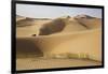 China, Inner Mongolia, Badain Jaran Desert. Vehicle on lip of dune.-Ellen Anon-Framed Photographic Print