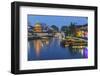 China, Jiangsu, Nanjing. Qinhuai River at twilight.-Rob Tilley-Framed Photographic Print