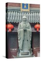 China, Jiansu, Nanjing. Confucius Temple. This is the largest statue of Confucius in China.-Rob Tilley-Stretched Canvas