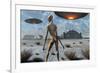 China Lake Military Base Where Aliens and Humans Work Together-null-Framed Art Print