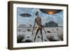 China Lake Military Base Where Aliens and Humans Work Together-null-Framed Art Print