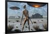 China Lake Military Base Where Aliens and Humans Work Together-null-Framed Art Print