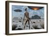 China Lake Military Base Where Aliens and Humans Work Together-null-Framed Premium Giclee Print