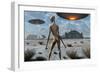 China Lake Military Base Where Aliens and Humans Work Together-null-Framed Premium Giclee Print