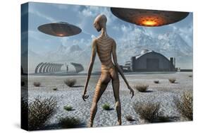 China Lake Military Base Where Aliens and Humans Work Together-null-Stretched Canvas