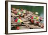 China, Li River, Rafts with Colourful Sunshades-Catharina Lux-Framed Photographic Print