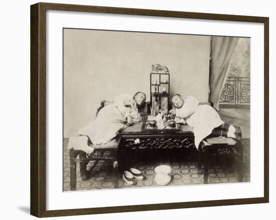 China, Opium Smokers-null-Framed Photographic Print